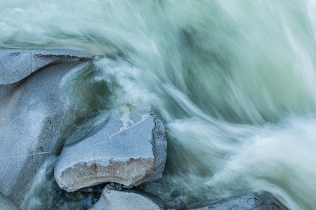 Flowing water